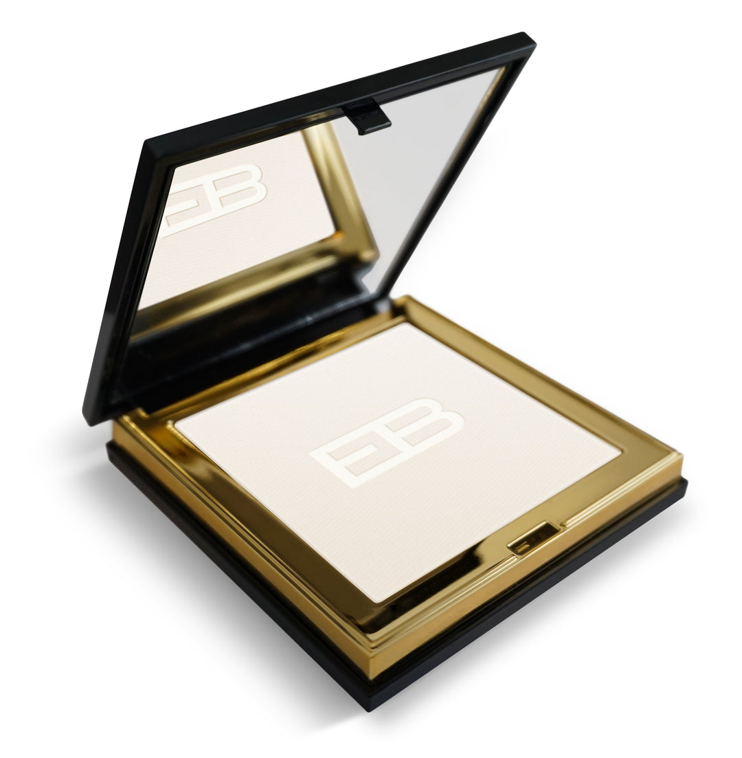 Translucent pressed setting talc -fee powder